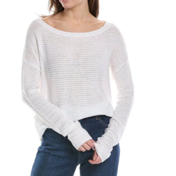 NWT Theory White Oversized Knit Sweater Size S - Picture 1 of 7